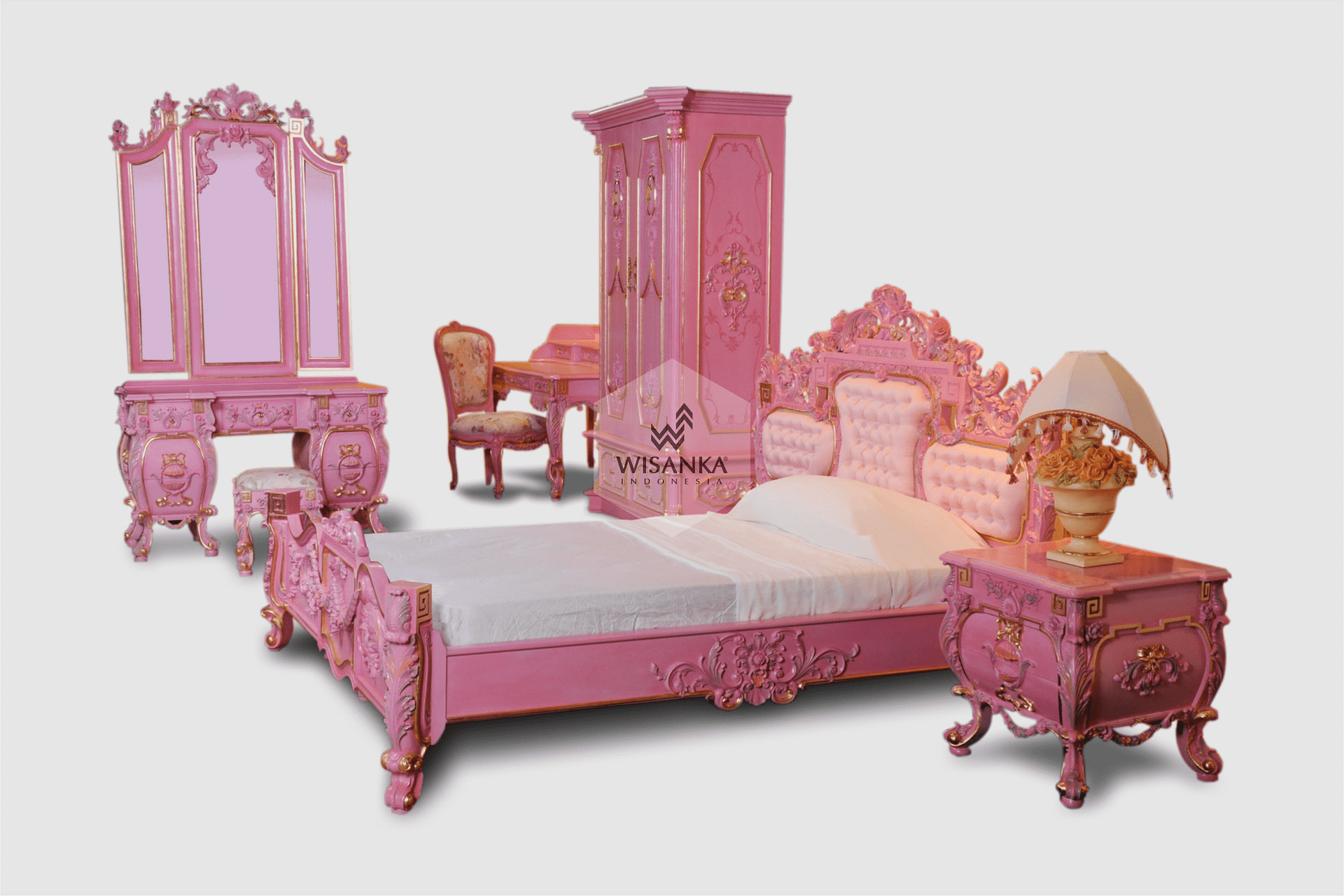 Valerry Classic Bed Room Wholesale Jepara Wooden Furniture